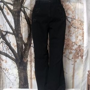 Lauren Jeans Black Embroidered